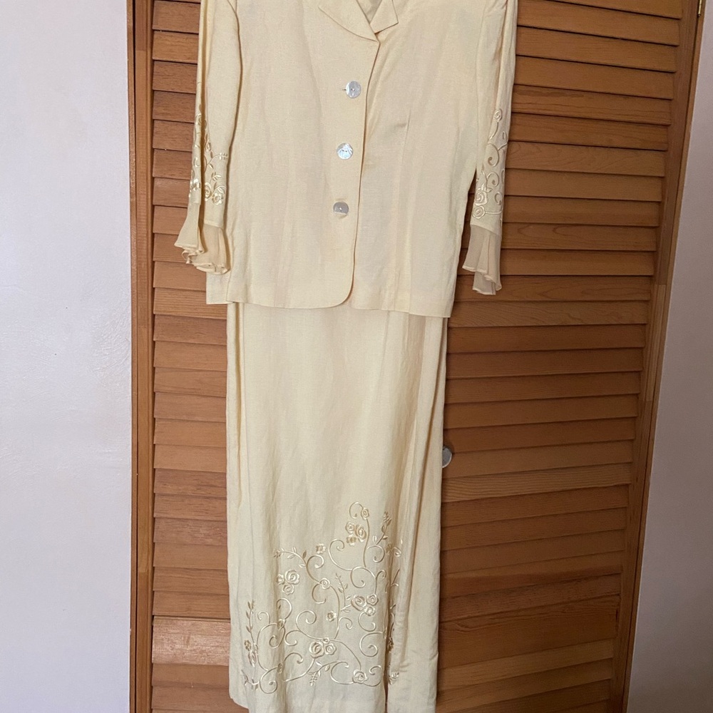 Coldwater Creek yellow Dress Set size P6